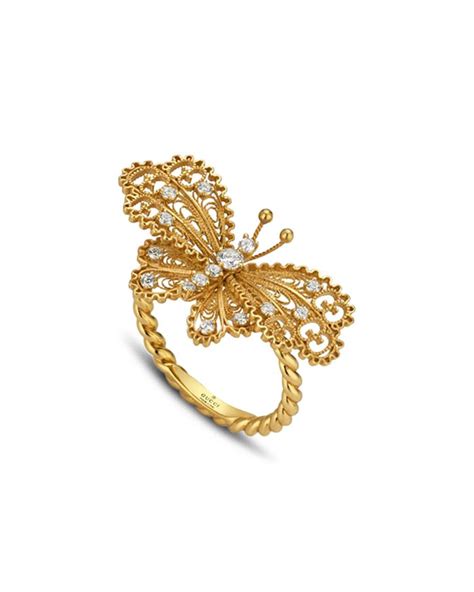 Le Marché des Merveilles Diamond Butterfly Ring